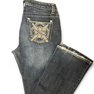 VINTAGE Nine West Low Rise Cena Bling Bootcut Jeans 29/8